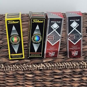 Titleist NXT Tour and Wilson Staff 50 Elite Golf Balls 4 Sleeves 12 Balls New